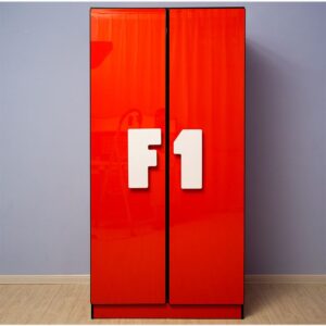 Tủ quần áo trẻ em sơn màu xe ô tô , xe đua f1