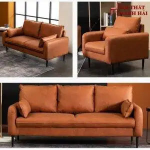 Mẫu sofa bọc da đẹp dành cho phòng khách. văn phòng diện tích nhỏ SF032
