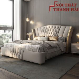 Giường bọc da nhập khẩu GN064