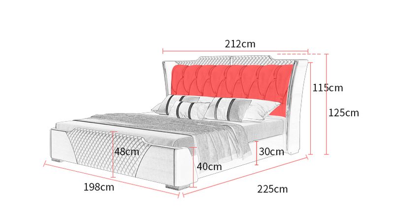Bộ giường ngủ cao cấp nhập khẩu GN060 5