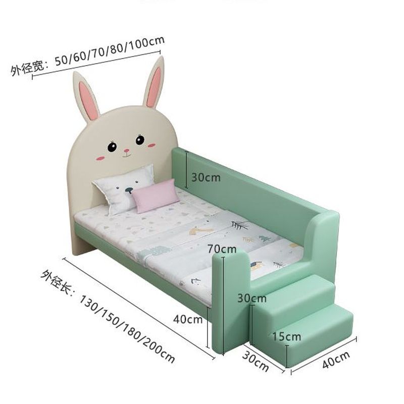 Giường nhỏ ghép kiểu bé thỏ màu xanh