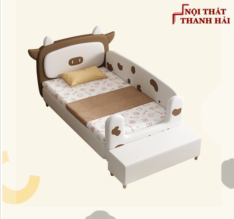 Giường nhỏ ghép kiểu cho bé bò sữa