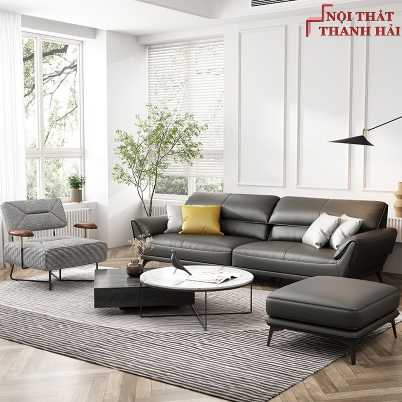 Sofa hiện đại bọc da đẹp  SF034