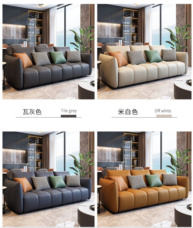 Mẫu sofa phòng khách hiện đại bọc da đẹp SF040 3