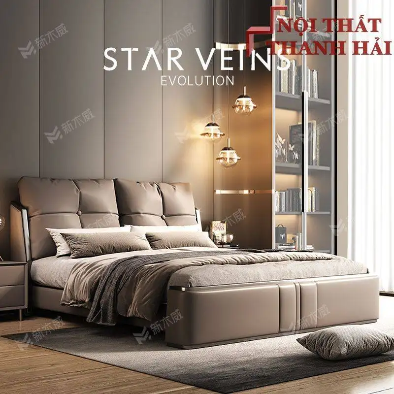 Giường ngủ bọc da Luxury cao cấp sang trọng VIP GN070