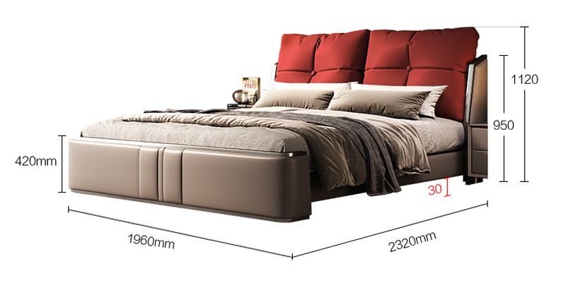 Kích cỡ Giường ngủ bọc da Luxury cao cấp sang trọng VIP GN070 5