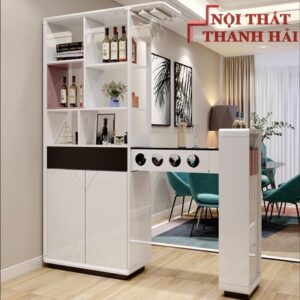 Kệ tủ rượu kiêm quầy bar thu gọn TR014