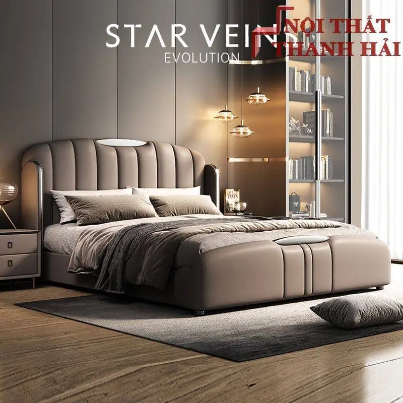 Giường ngủ nhập khẩu hiện đại cao cấp GN072