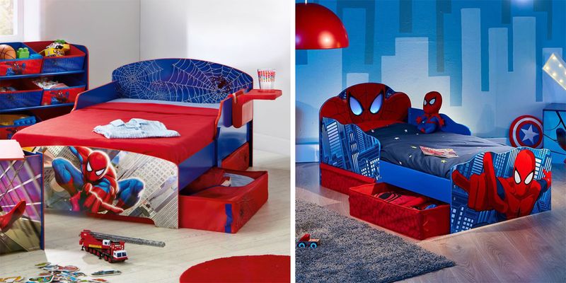 Thiết kế giường siêu nhân người nhện cho bé trai