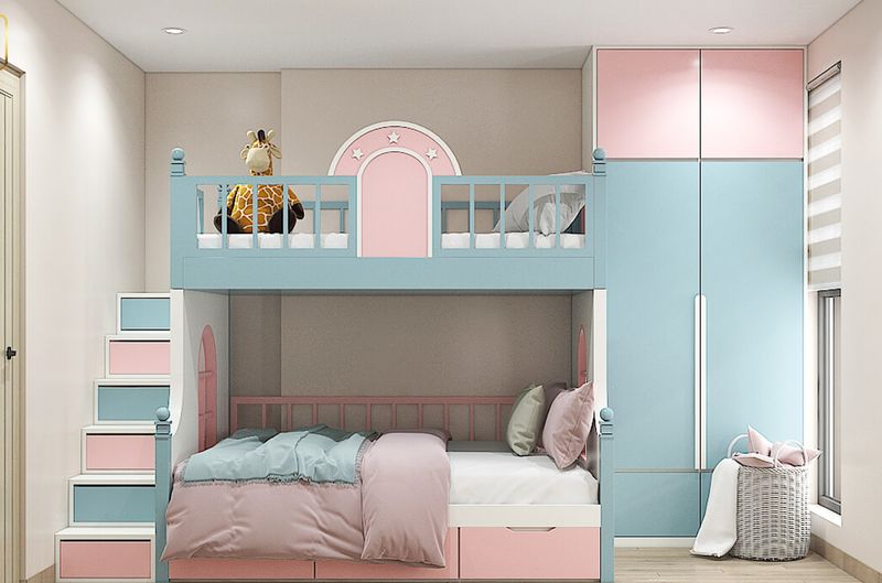 Thiết kế phòng ngủ dùng chung dành cho bé trai và bé gái đẹp 4