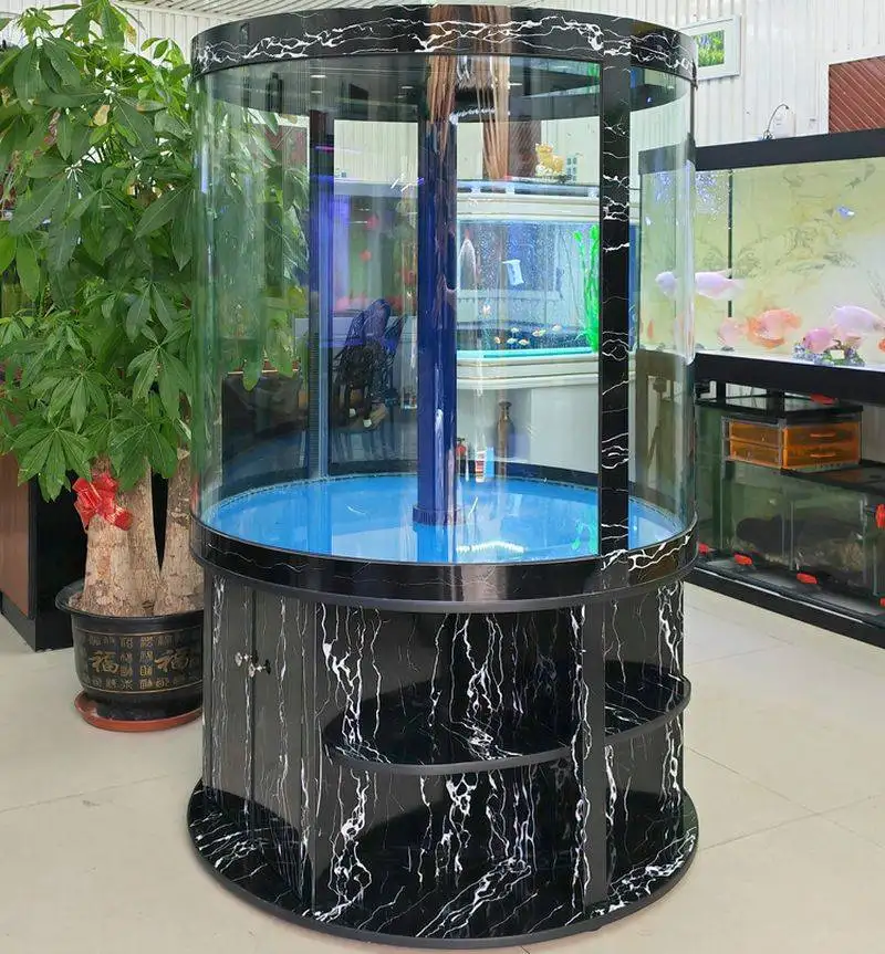 Bể cá trụ tròn nhập khẩu đường kính 60cm 80cm 1m BC026