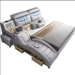 Siêu giường thông minh bọc da có ghế thư giãn GN077