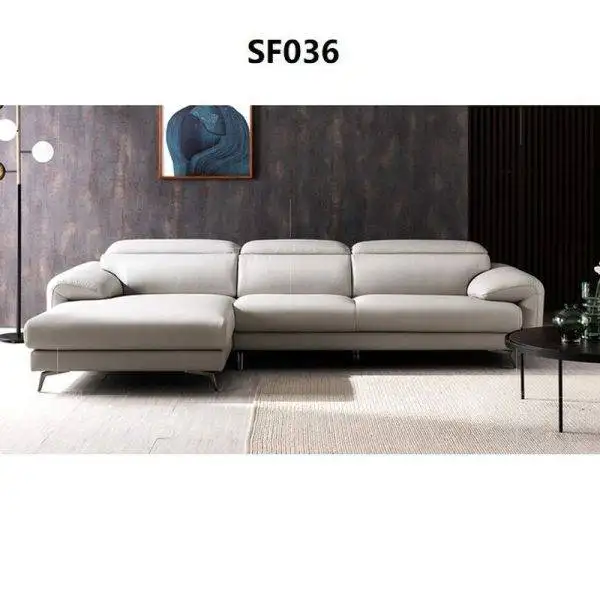Sofa bọc da góc chữ L sf036