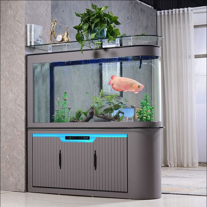 Bể cá đứng kính đúc cong lọc đáy có màn hình hiển thị nhiệt độ BC035 kiểu C