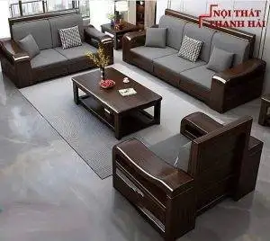 Bàn ghế gỗ tự nhiên đẹp phòng khách 1