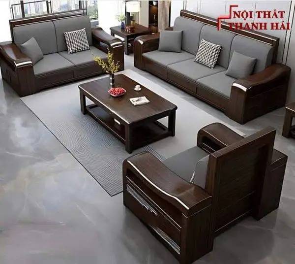 Bàn ghế gỗ tự nhiên đẹp phòng khách 1