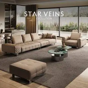 Sofa cao cấp bọc da đẹp SF048 1