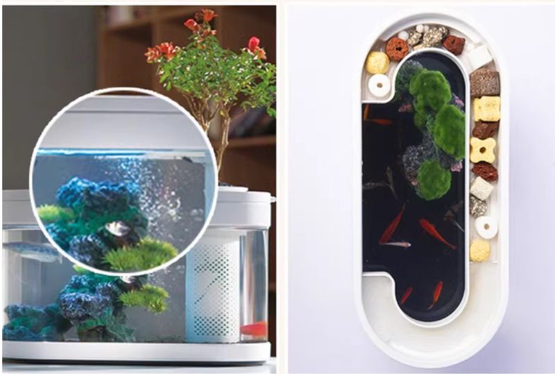 Bể cá mini để bàn, hồ cá trang trí nhỏ BC036 7