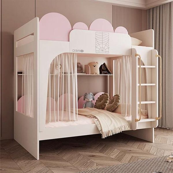 giường tầng gỗ công nghiệp bé gái A9