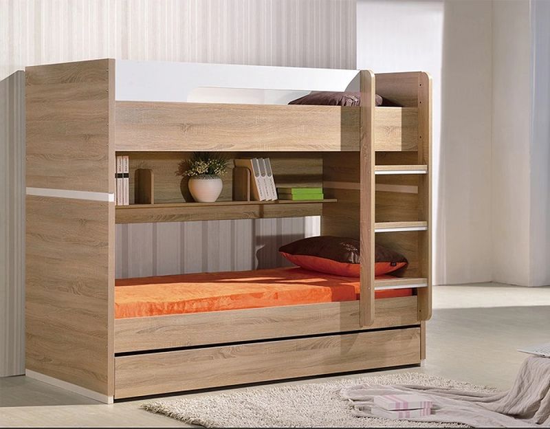 Giường tầng gỗ công nghiệp đẹp A11