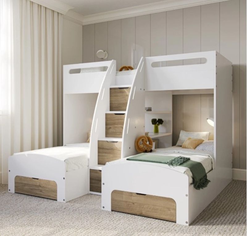 Giường tầng gỗ công nghiệp đẹp A15