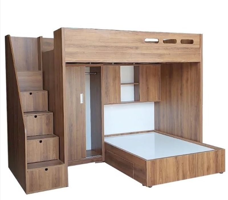 Giường tầng gỗ công nghiệp đẹp A16