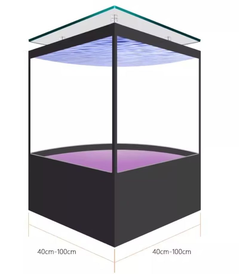 Kích cỡ Bể cá góc kính đúc cong nhập khẩu BC045 2