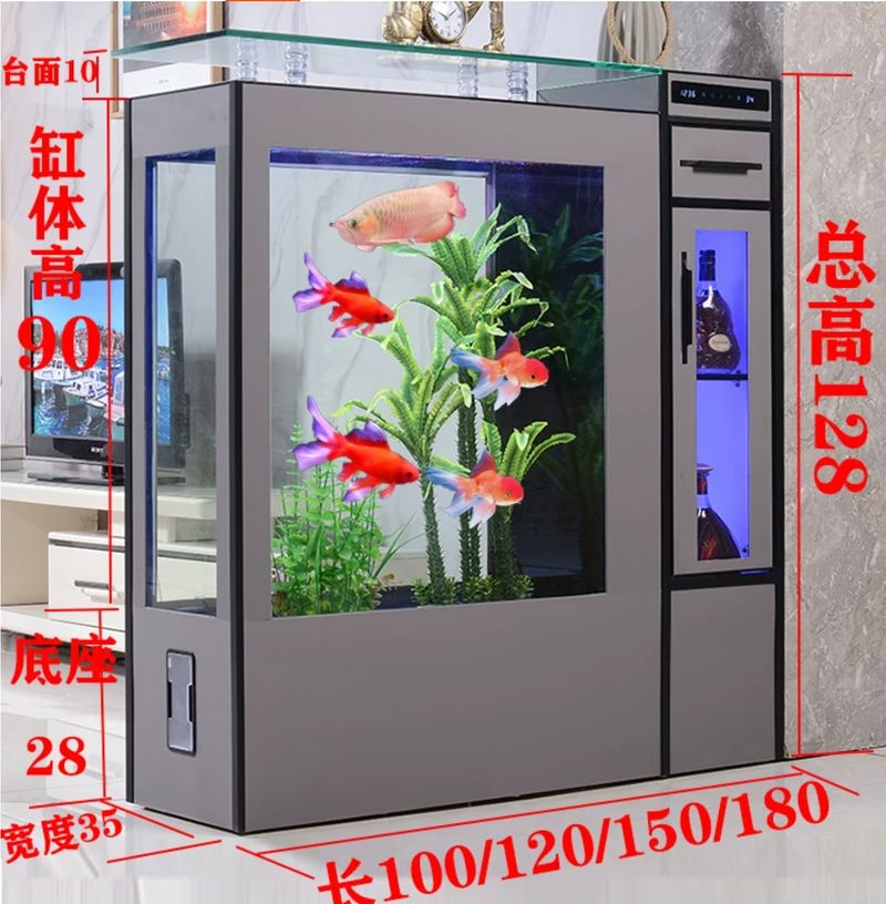 Bể cá BC048 A kích cỡ: 1m, 1m2, 1m5, 1m8 x 35cm x 1m26