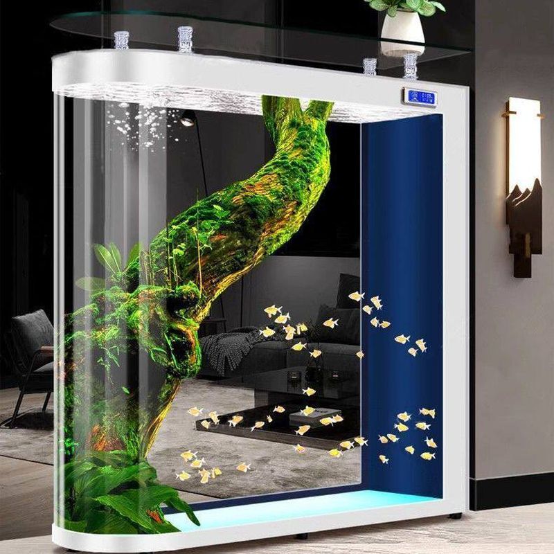 Bể cá trong nhà đẹp BC047 màu trắng